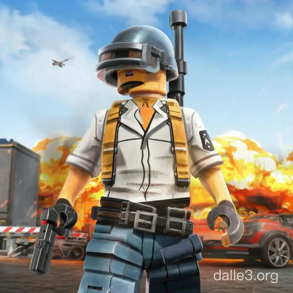 LEGO PUBG Battle Blocky Warfare in Colorful Bricks | Dalle3 AI