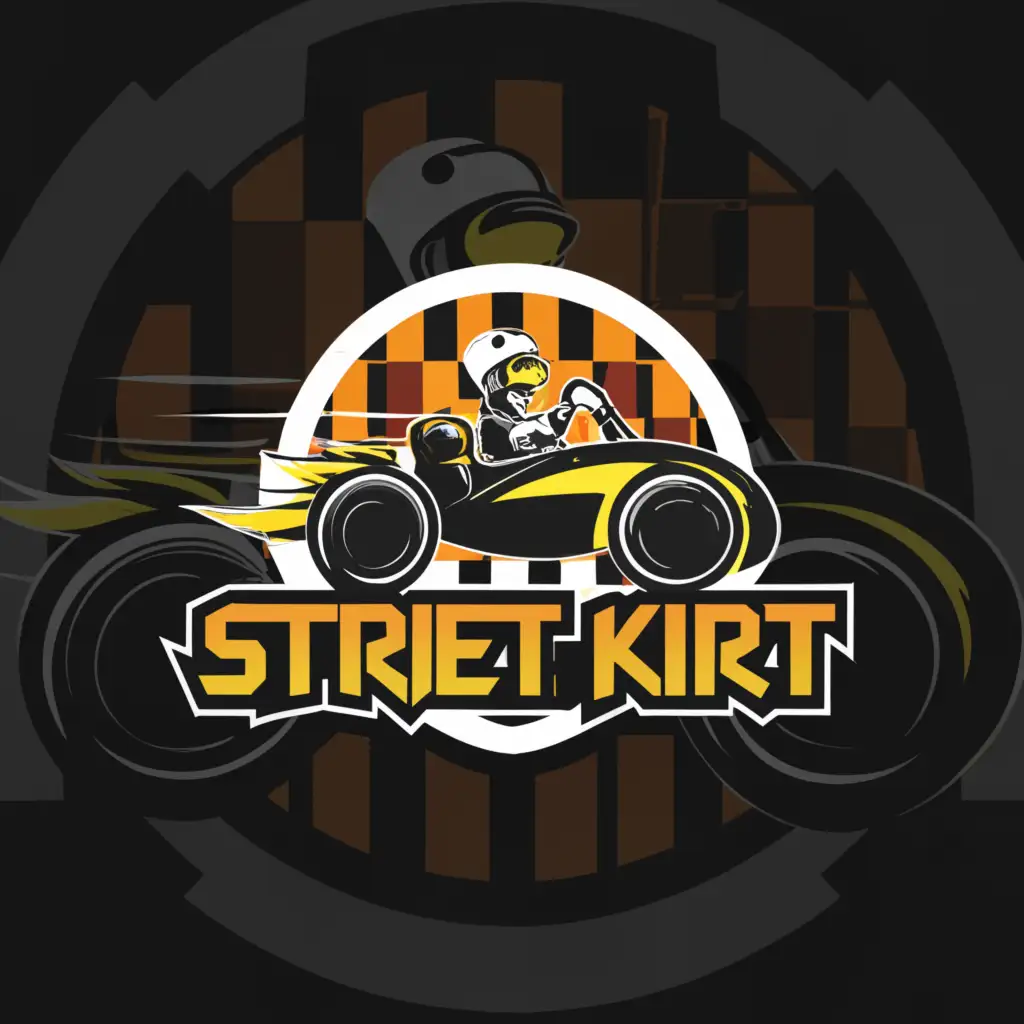 LOGO-Design-For-Street-Kart-Bold-Kart-Symbol-on-Clean-Background