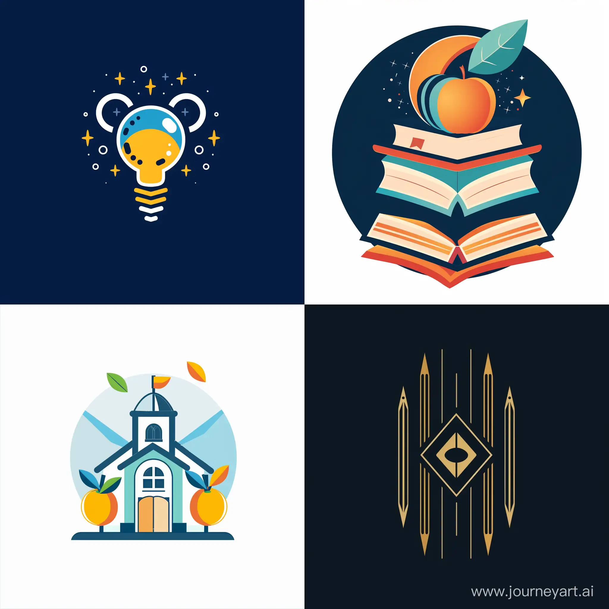 create logo for a school using elements for stude the logo should only string 78