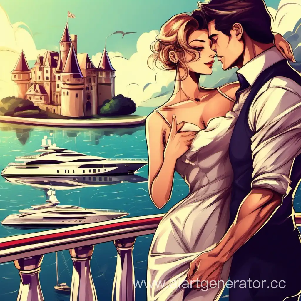 Romantic-Escapade-Enamored-Girl-Millionaire-Lifestyle-Yachts-and-Castle