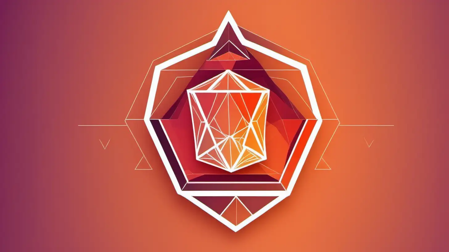 WhizWise Designs Logo with geometrical icon  warm colours