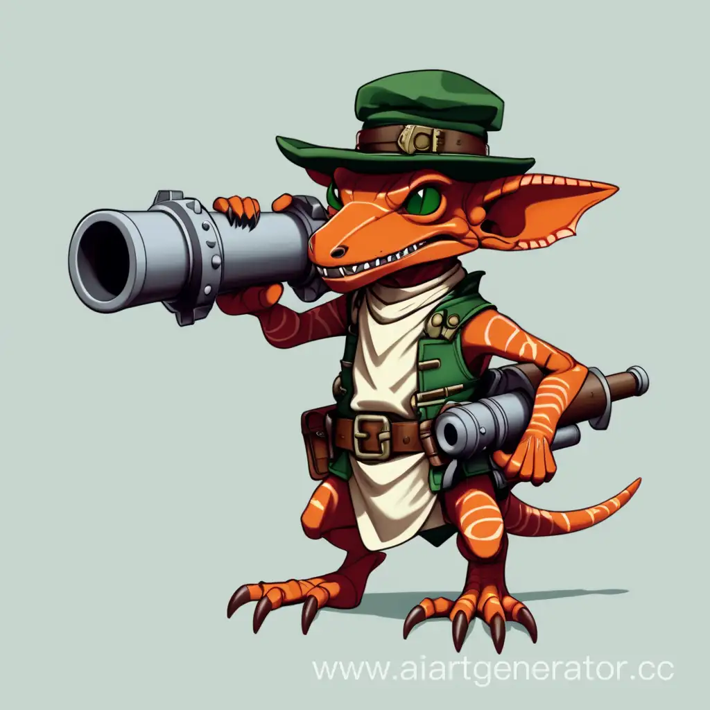 Kobold-Armed-with-Cannon-Fantasy-Creature-Wielding-Powerful-Weapon