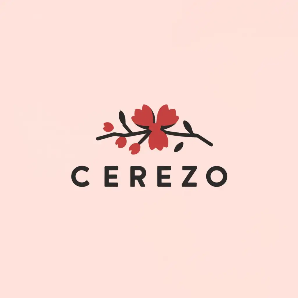 a logo design,with the text "Cerezo", main symbol:cherry bading,Moderate,clear background