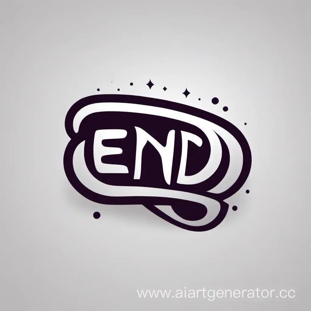 Яркий логотип с текстом END