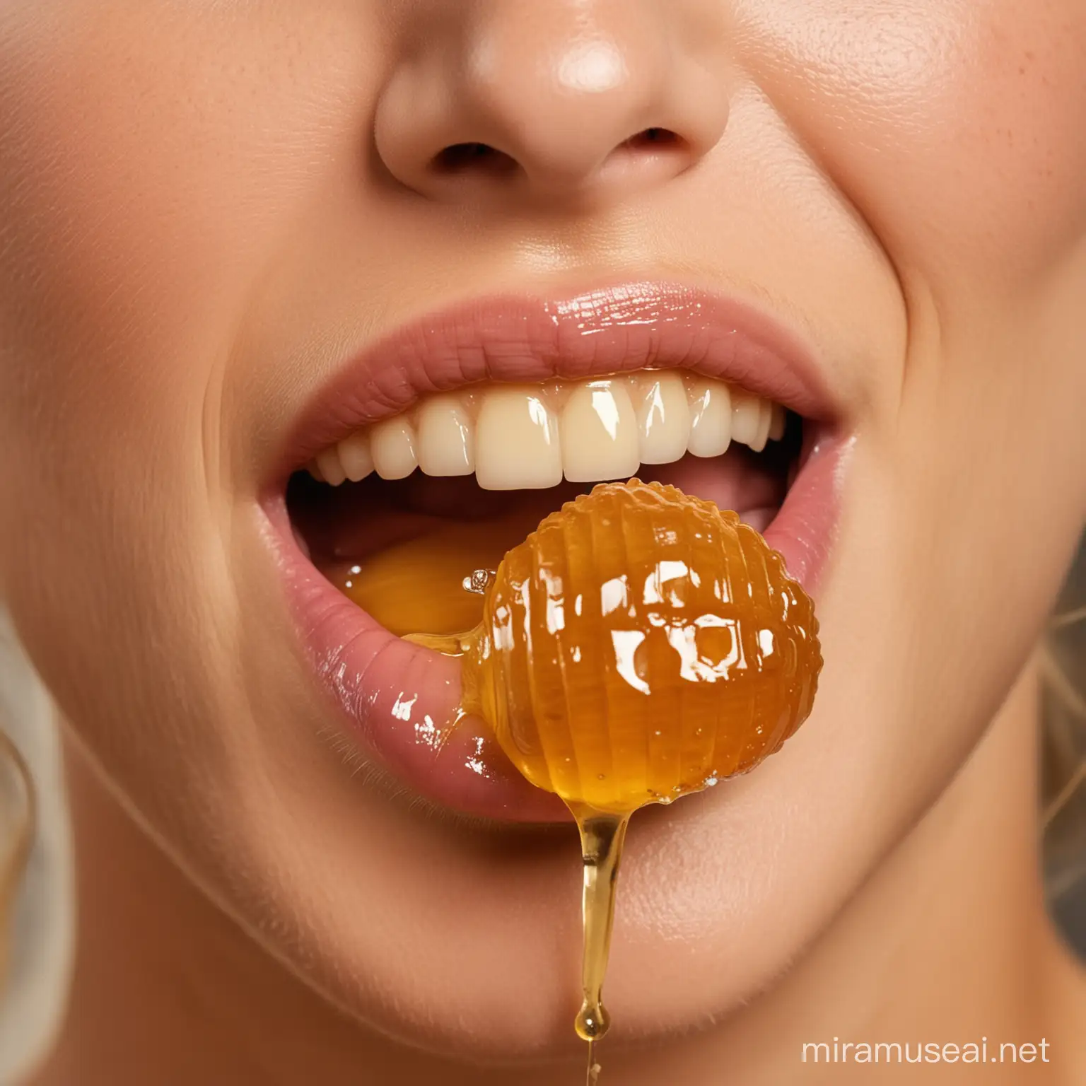 Honey in the mouth