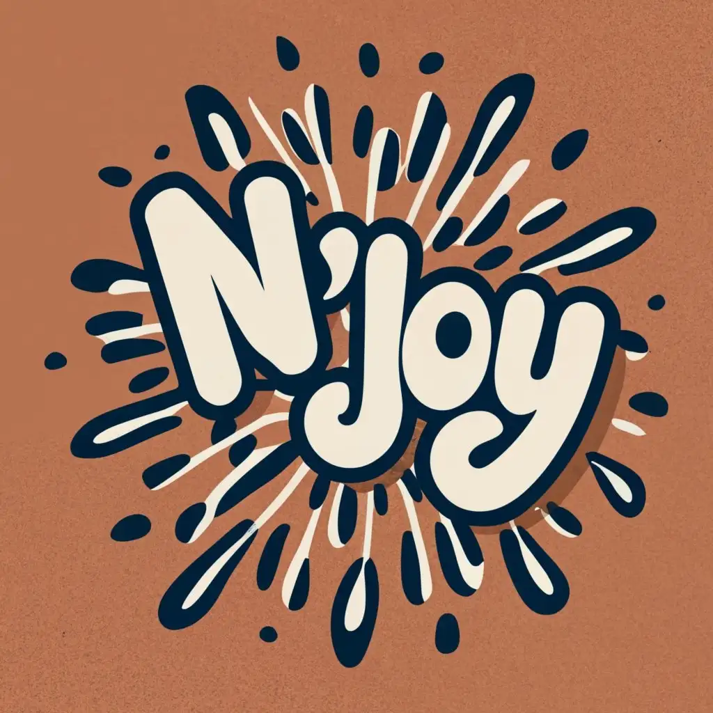 logo, coated peanuts, with the text "N'joy", typography