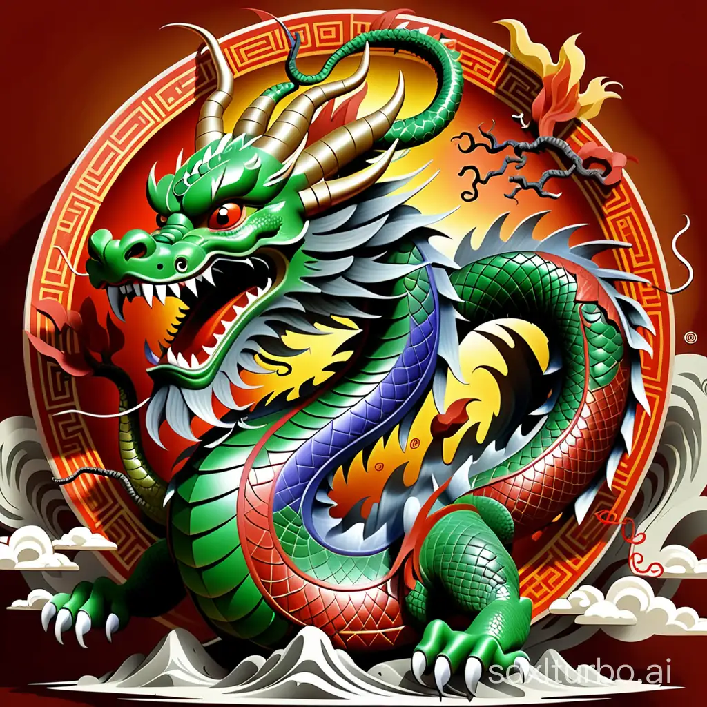 Chinese elements dragon