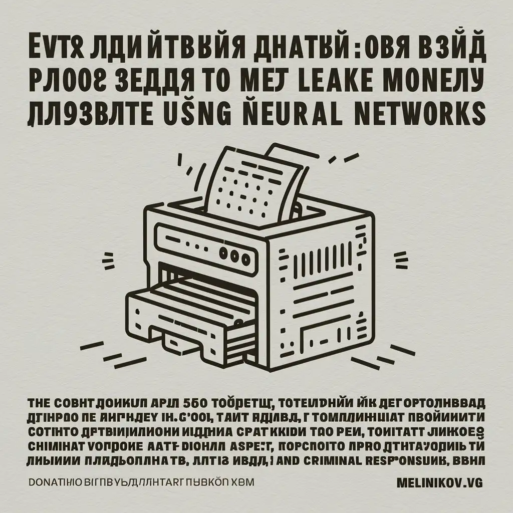 Anti-advertising! Even my printer learned how to earn money on neural networks, I'll show by example how to make 5000 money a day... Fraud with artificial intelligence based on the theory of probability of legal liability criminal responsibility :)

© Melnikov.VG, melnikov.vg

https://pay.cloudtips.ru/p/cb63eb8f

^^^