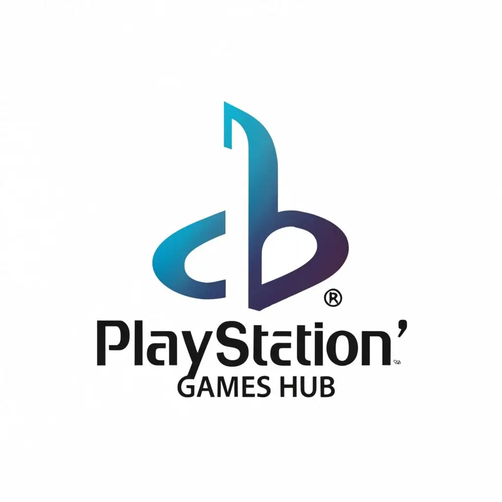 a logo design,with the text "playstation's games hub", main symbol:a logo for playstation's games hub store that contains playstation logo,Moderate,clear background