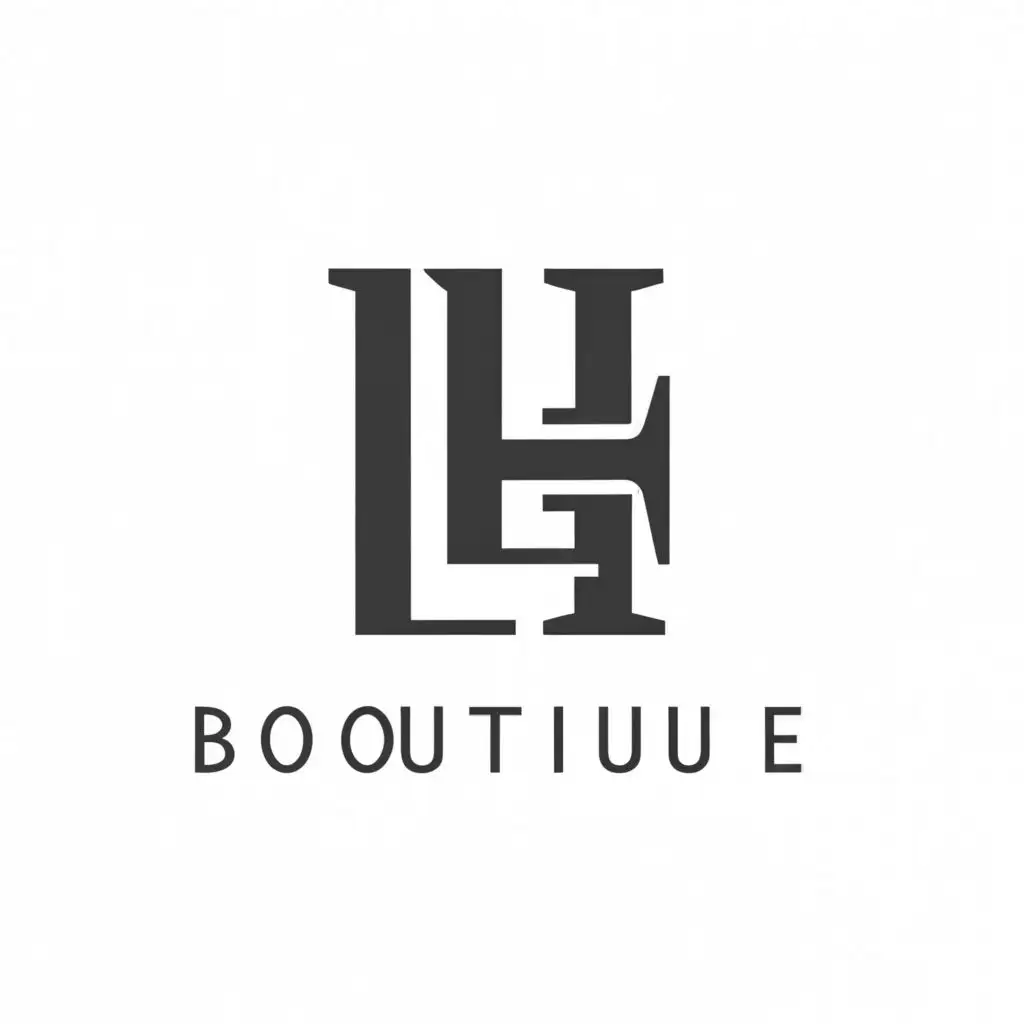 a logo design,with the text "LH Boutique", main symbol:LH,Moderate,clear background