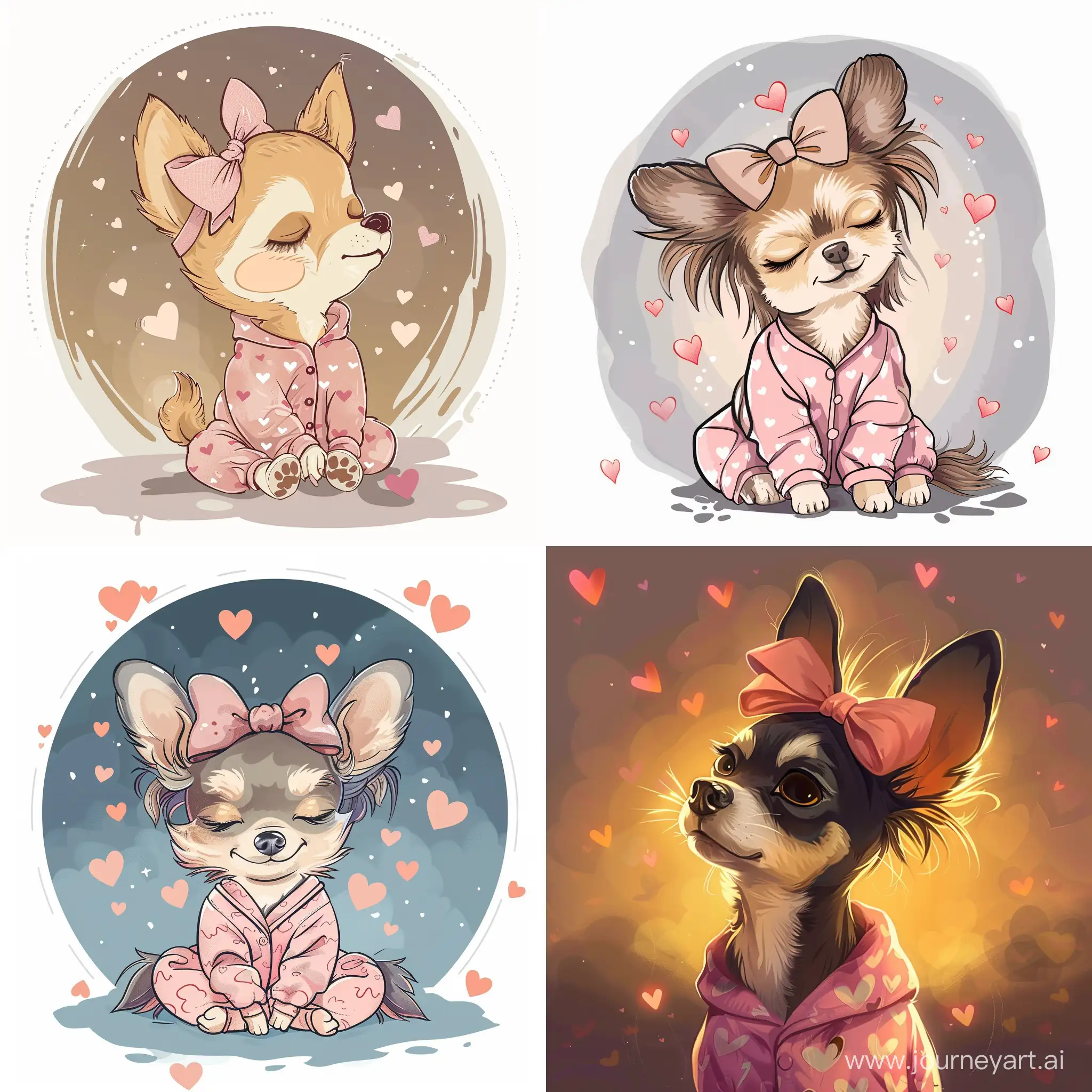 Sweet-Dreams-Adorable-Chihuahua-in-Pink-Pajamas-with-Floating-Hearts