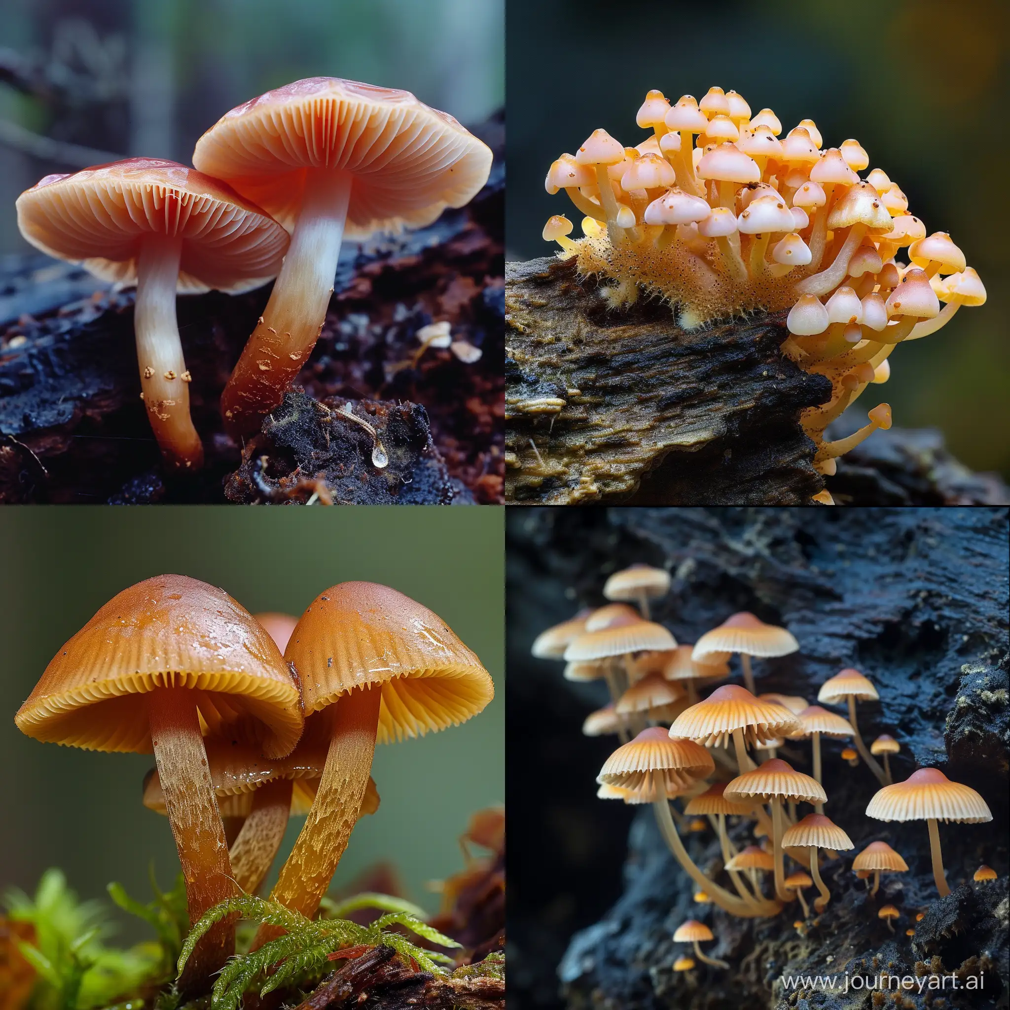 Colorful-Fungi-Parasites-on-Dark-Background