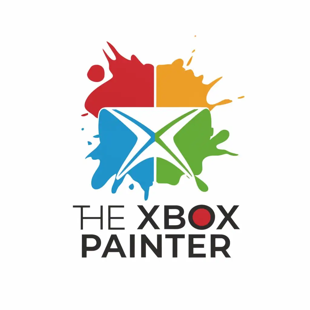 a logo design,with the text "The Xbox painter", main symbol:A special logo for the store to sell games via xbox online,Moderate,be used in Internet industry,clear background