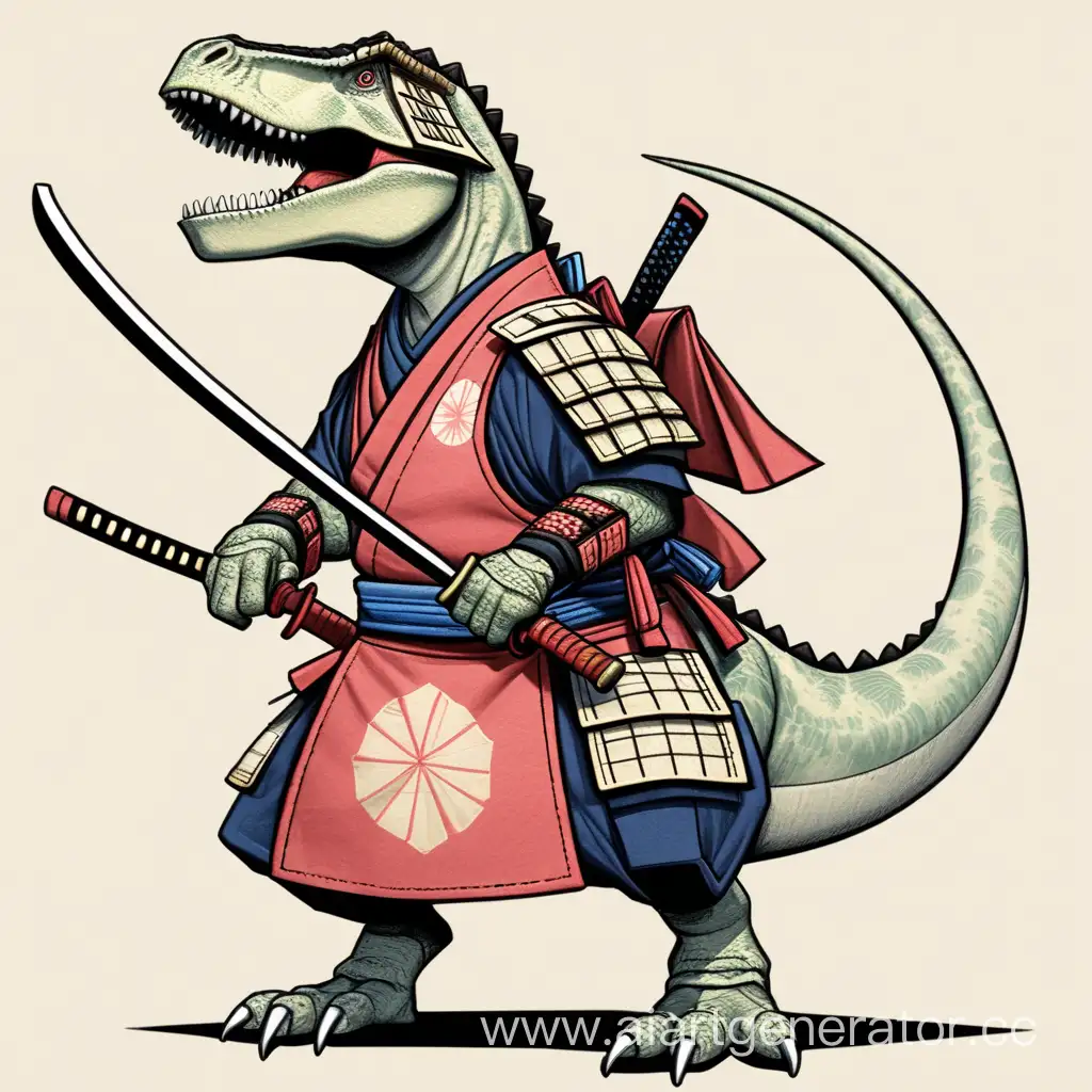динозавр-самурай