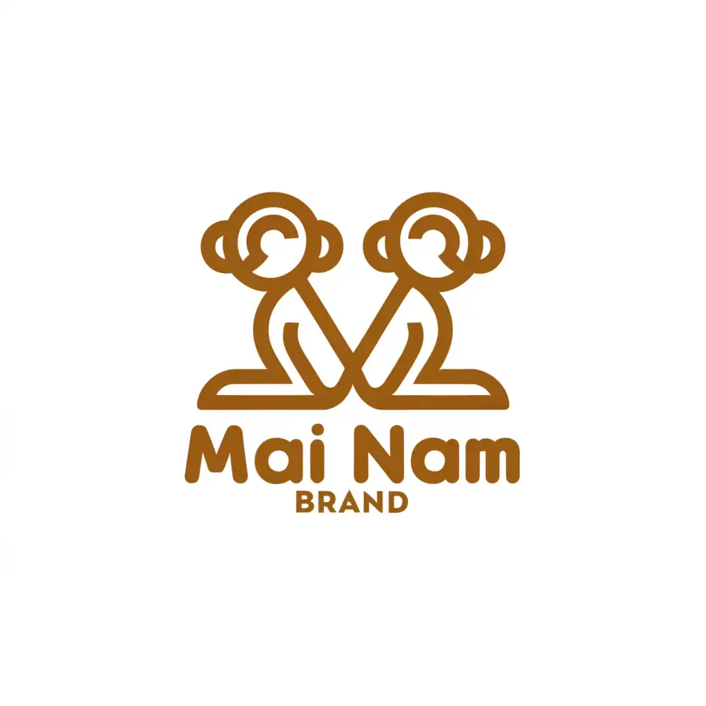 a logo design,with the text "Mai Nam", main symbol:Mai Nam's image still has monkeys,Minimalistic,be used in Animals Pets industry,clear background