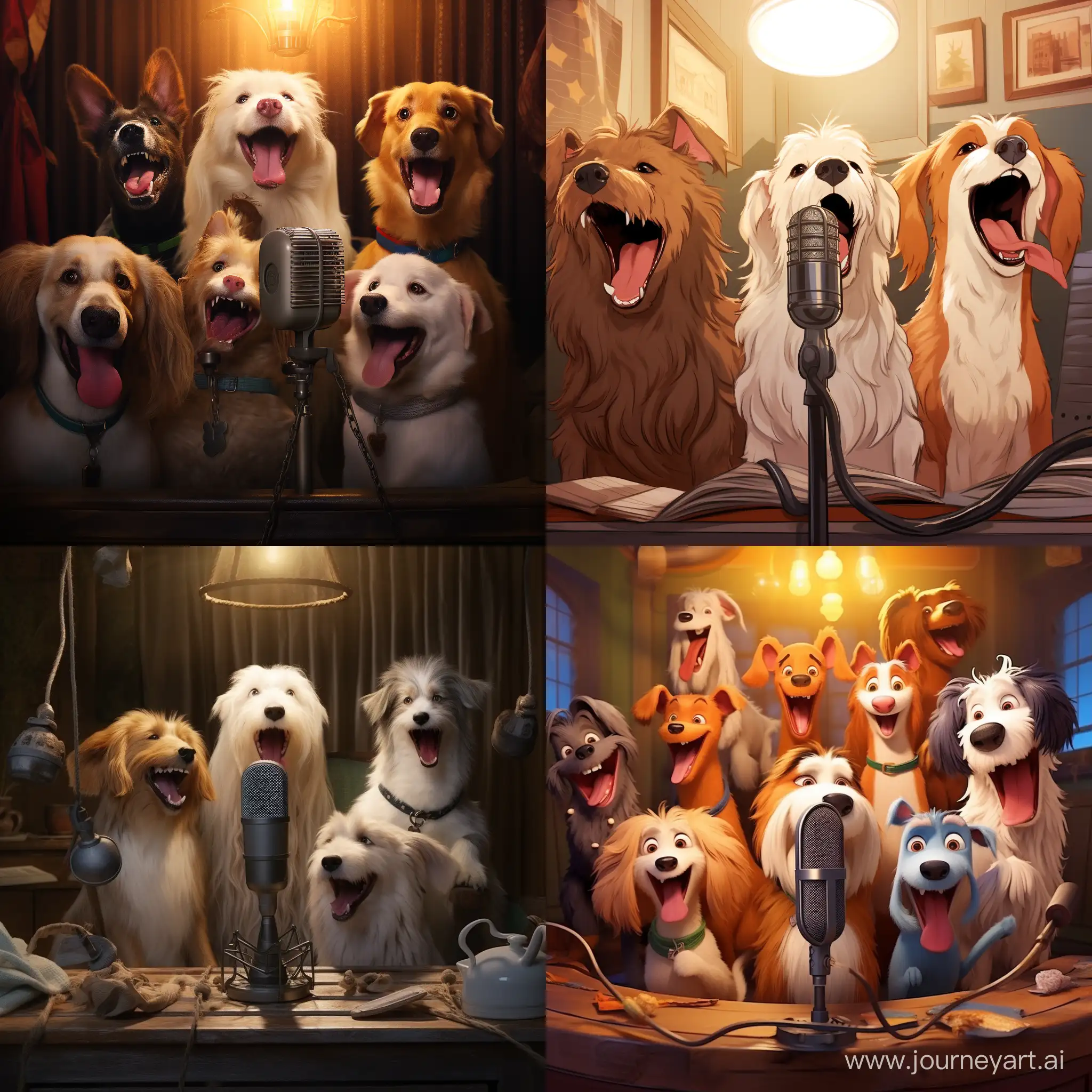 dogs singing