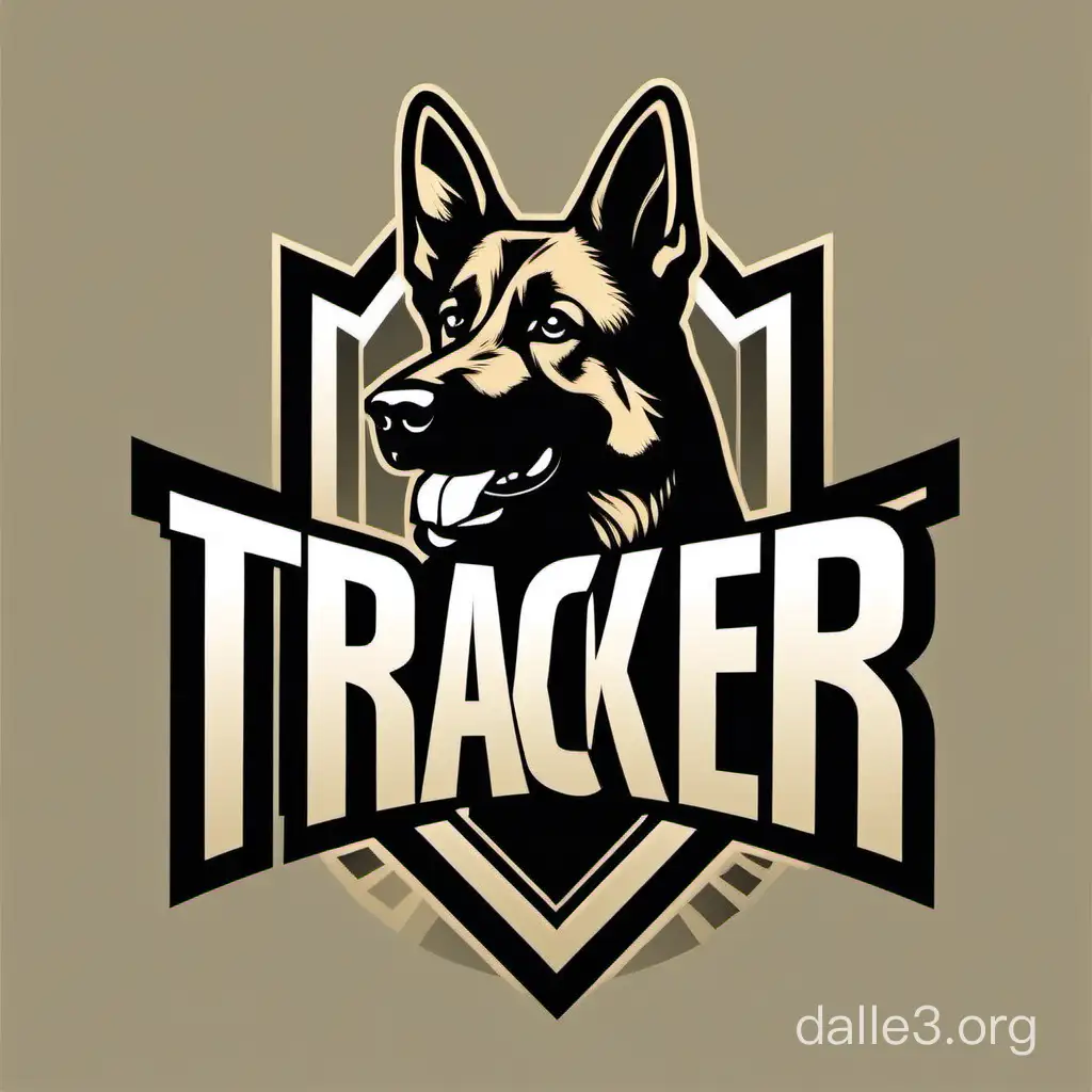 German Shepherd Tracker Logo | Dalle3 AI