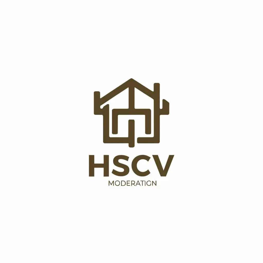 a logo design,with the text "HSCV", main symbol:house, setting clain,Moderate,be used in Home Family industry,clear background