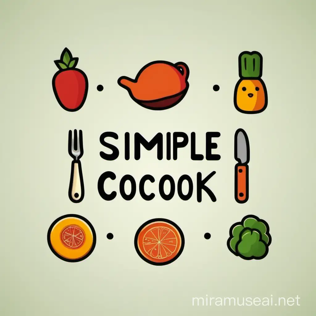 Fais un logo simple avec pour nom 'LetHimCook', avec pour theme la cuisine. fait quelque chose d'épuré avec peu d'élément et des formes basiques et je veux un frigo. 
