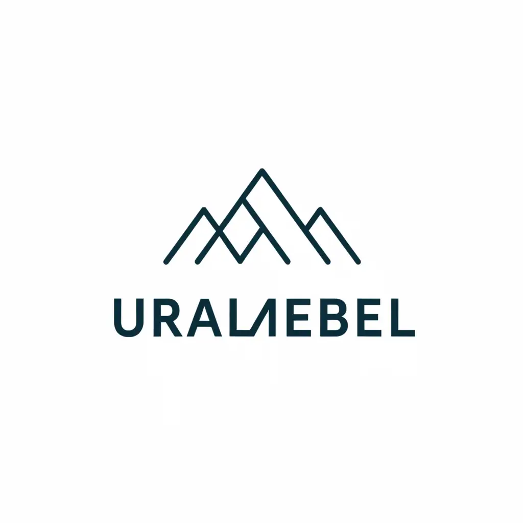 a logo design,with the text "uralmebel", main symbol:mountains,Moderate,be used in Retail industry,clear background