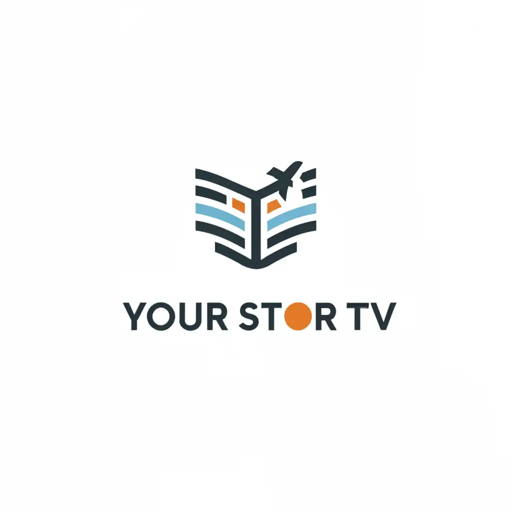 a logo design,with the text "Your Story TV", main symbol:Story logo,Moderate,be used in Travel industry,clear background