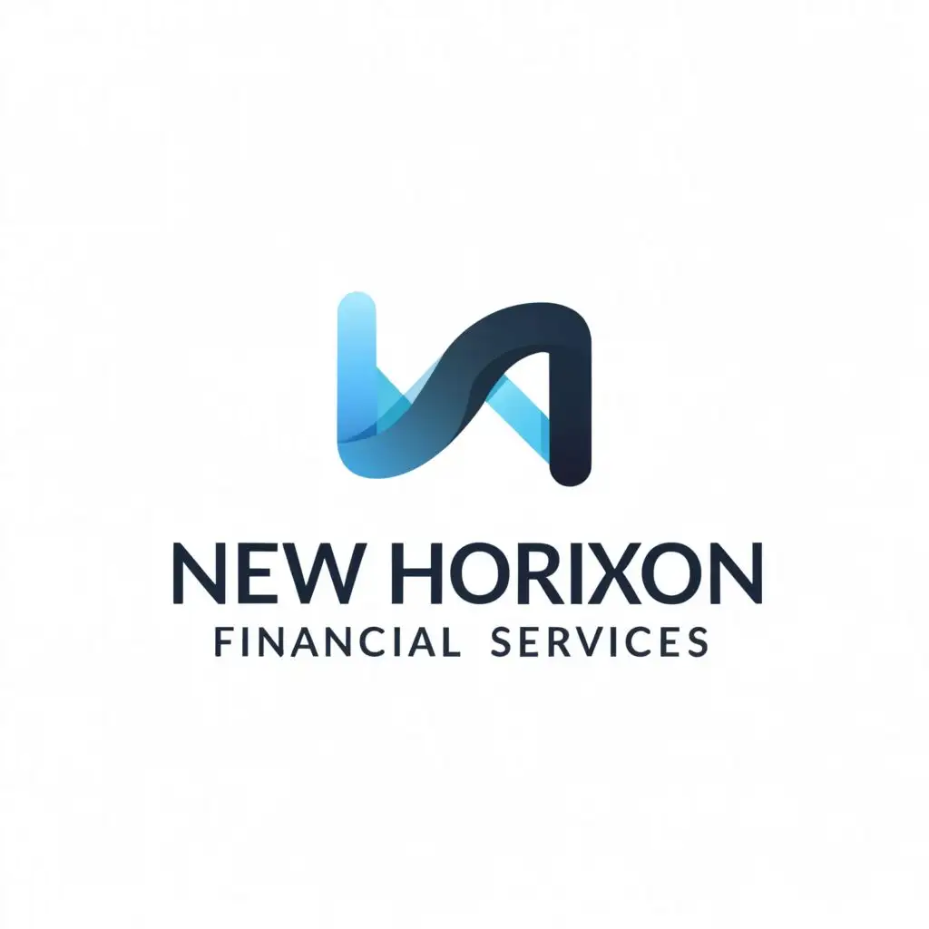 a logo design,with the text "New Horizon  Financial Services", main symbol:horizon outline,Minimalistic,be used in Finance industry,clear background