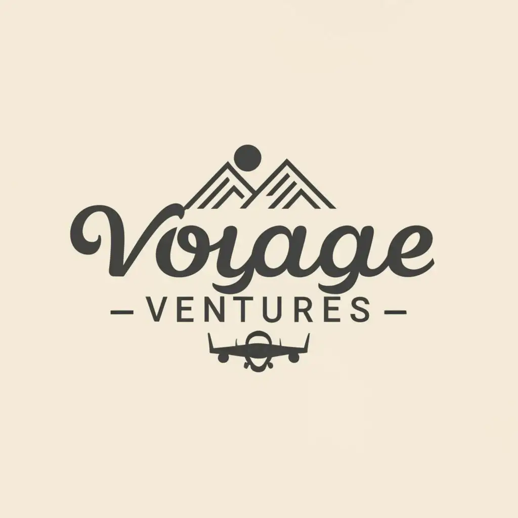 logo, minimalistic, with the text "Voyage Ventures", typography, be used in Travel industry