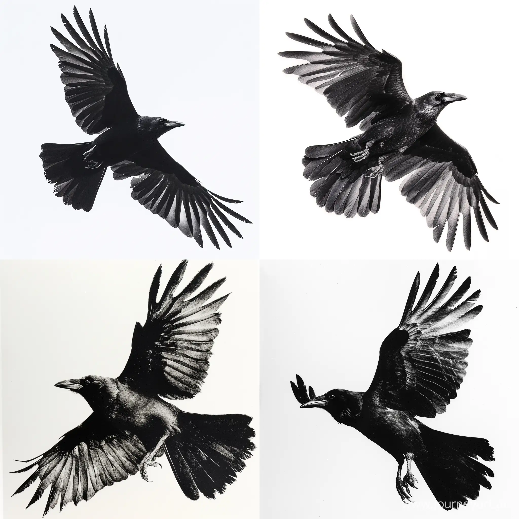 Graceful-Crow-Soaring-with-Outstretched-Wings