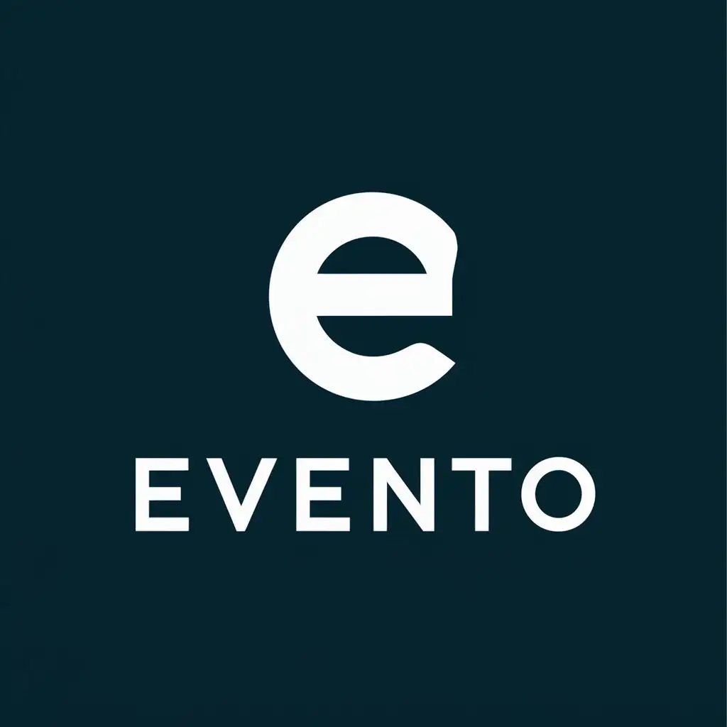 logo, letter e, with the text "EVENTO", typography, be used in Events industry