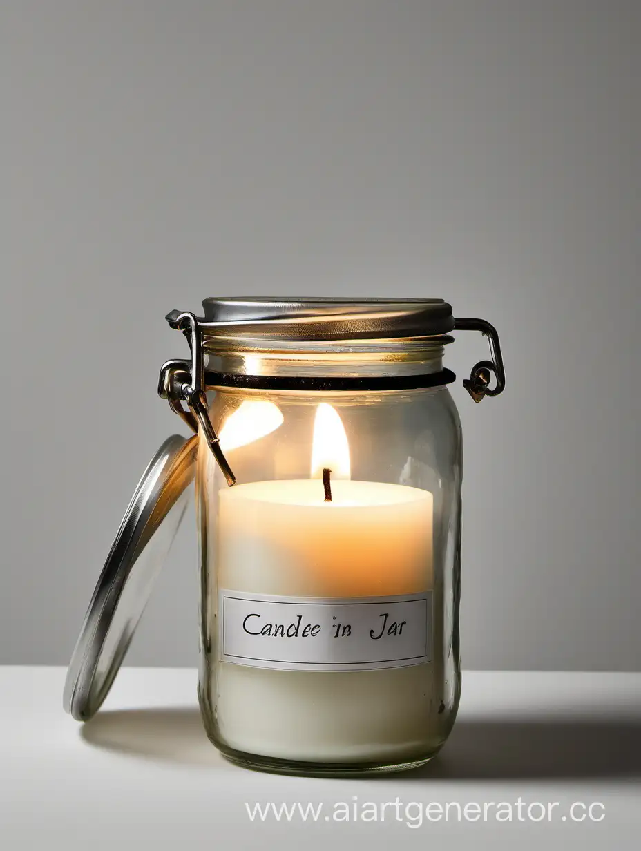 Cosy-Ambiance-Illuminated-Candle-in-a-Glass-Jar