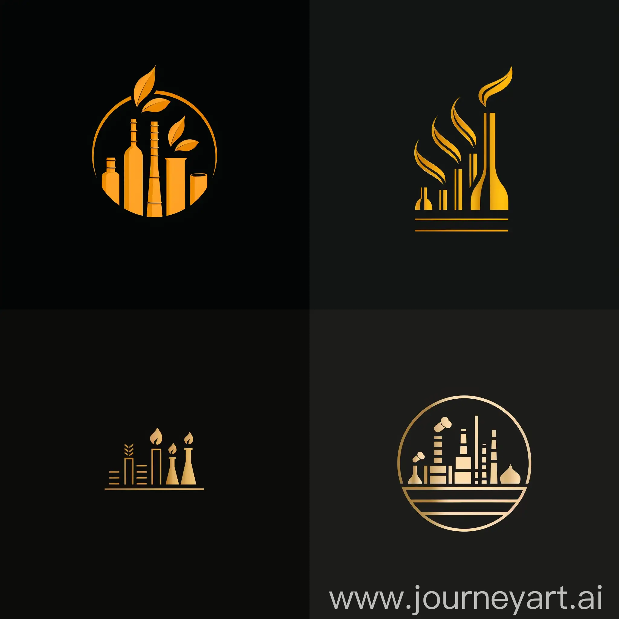 un logo que haga referencia a una planta, industria y petroleo