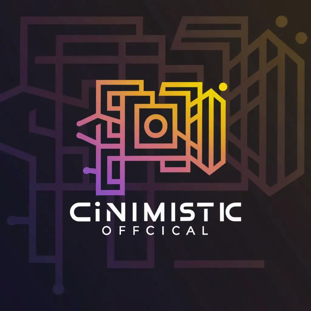 a logo design,with the text "cinimisticofficial", main symbol:movie,complex,be used in Events industry,clear background