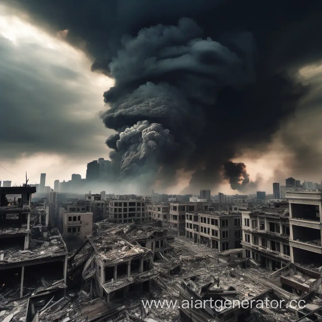 Urban-Destruction-City-in-Ruins-with-Smoke-and-Dark-Clouds