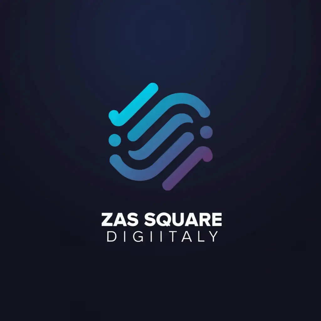 a logo design,with the text "ZAS SQUARE DIGITAL", main symbol:Excel Digitally,Moderate,be used in Technology industry,clear background