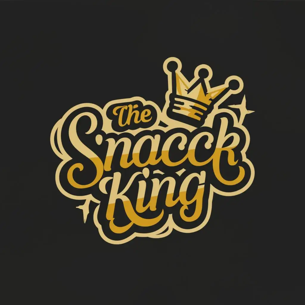 logo, 🔥, with the text "The Snack King", typography, be used in Restaurant industry