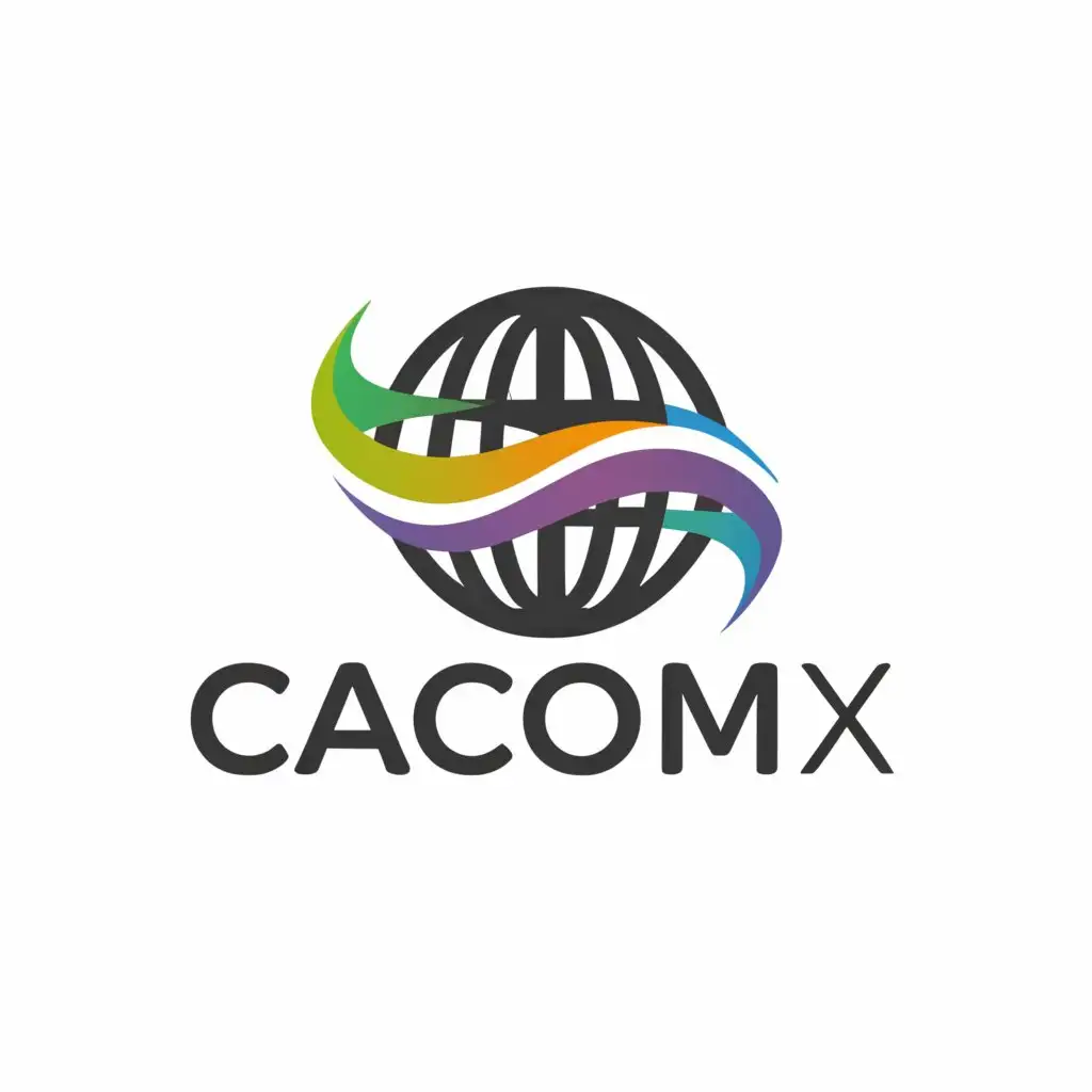 a logo design,with the text "cacomx", main symbol:connect world,Moderate,be used in Finance industry,clear background