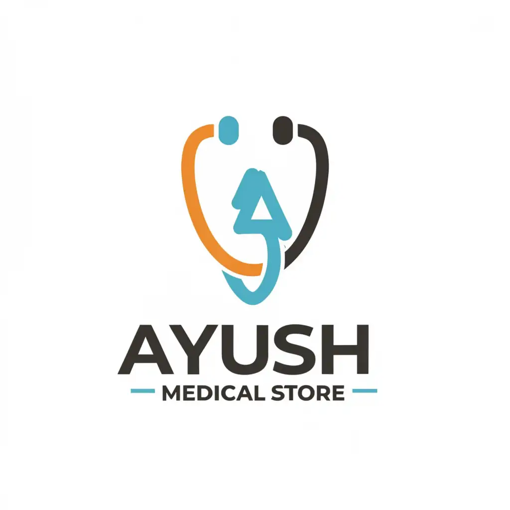 a logo design,with the text "Ayush Medical Store", main symbol:Medical,Moderate,be used in Medical Dental industry,clear background