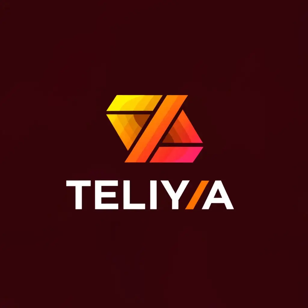 LOGO-Design-For-Teliya-Dynamic-Red-Gold-Yellow-Emblem-on-Clear-Background