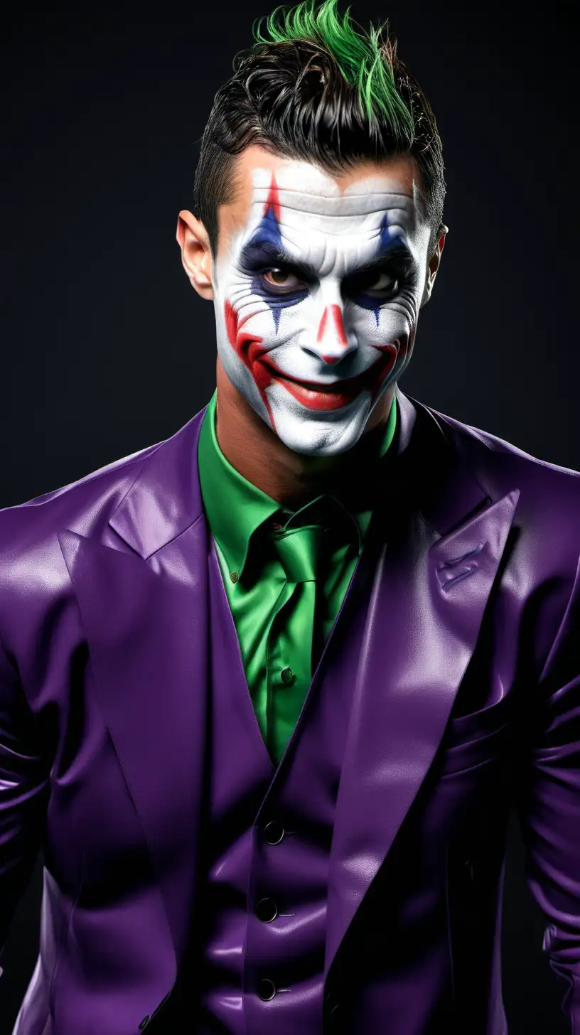 Cristiano Ronaldo Portraying Joker Athletic Icon Transforms into Iconic Villain