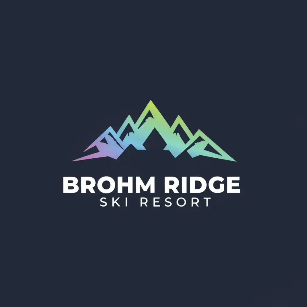 a logo design,with the text ""Brohm Ridge Ski Resort"", main symbol:mountain ridge,Moderate,be used in Travel industry,clear background