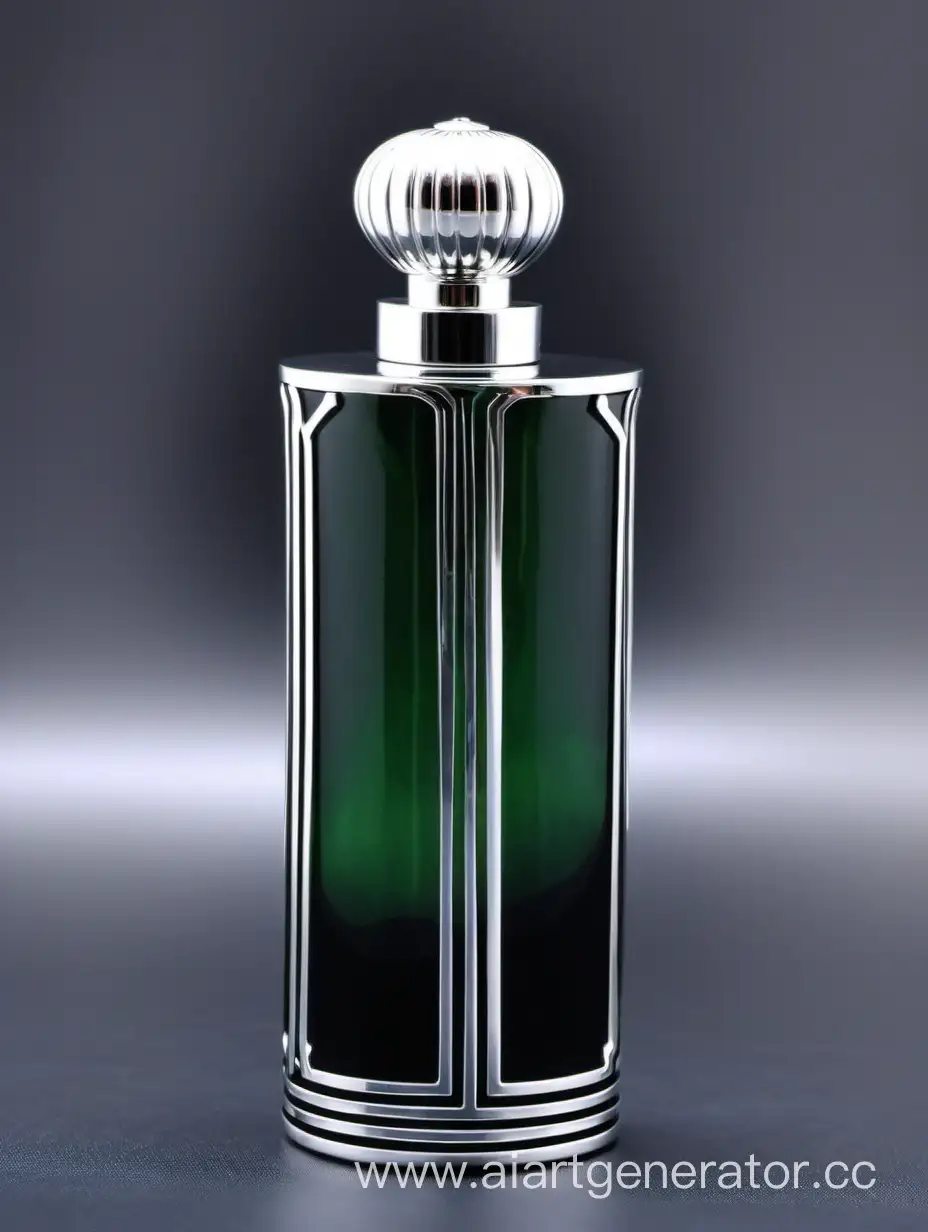 Luxurious-Zamac-Perfume-Bottle-with-Ornamental-Black-and-Royal-Green-Design