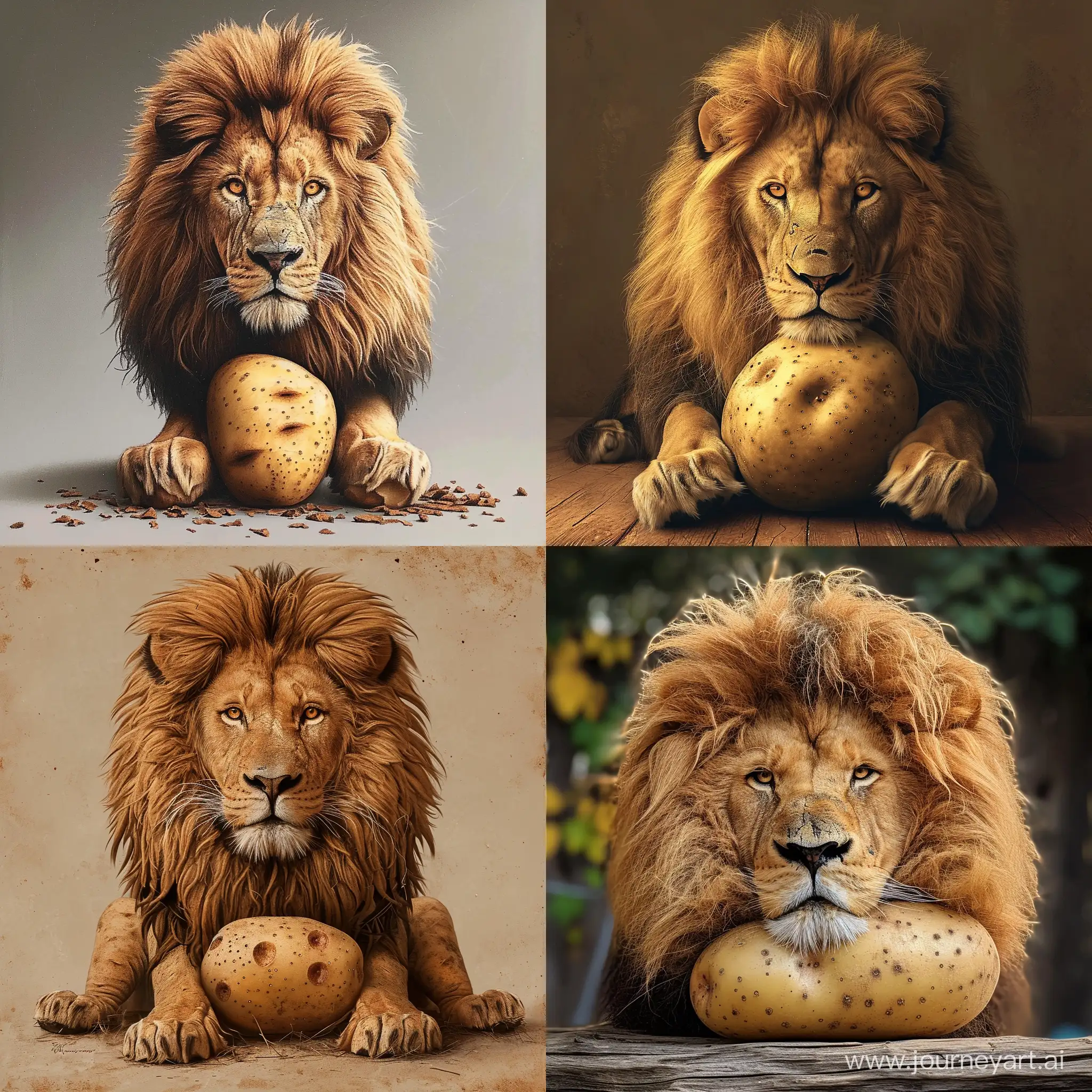 Нарисуй сына картошки похожего на льва
