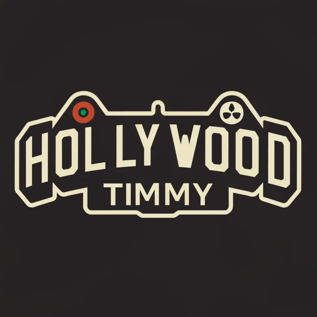 a logo design,with the text "Hollywood Timmy", main symbol:controller,Minimalistic,be used in Entertainment industry,clear background