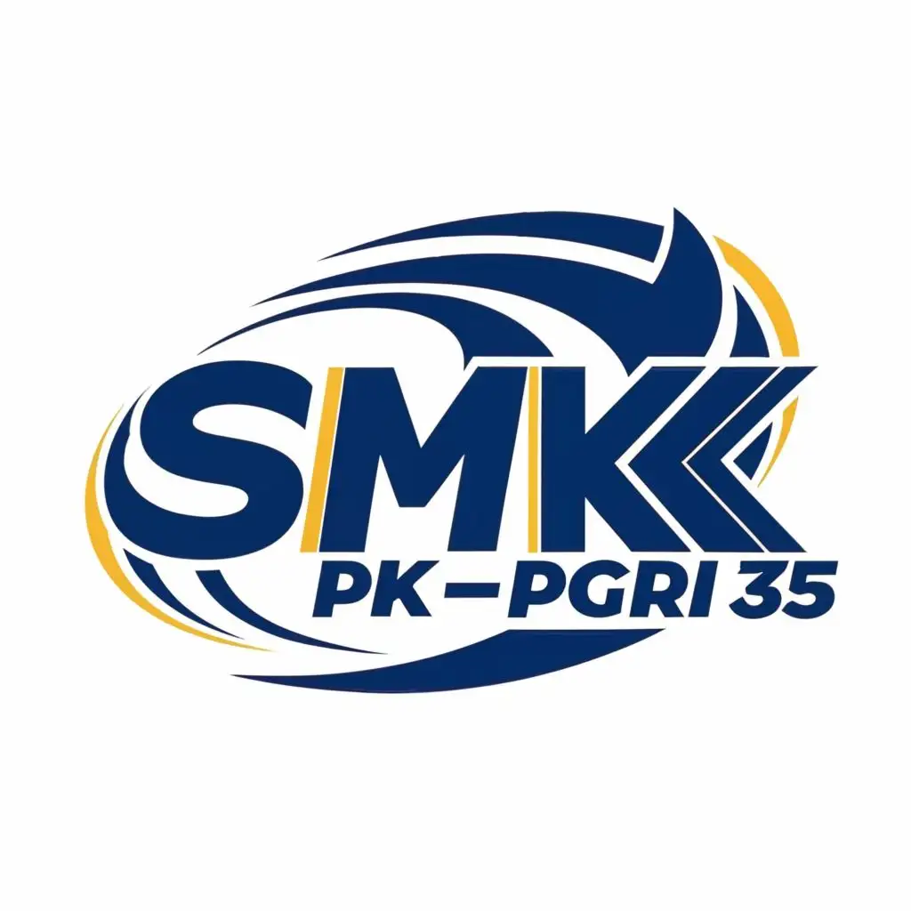 LOGO Design for SMK PKPGRI 35 Dynamic Typography Infused with ...