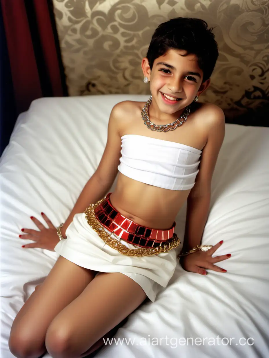Charming-12YearOld-Arab-Boy-in-Glamorous-Wedding-Attire-on-Luxurious-Bed