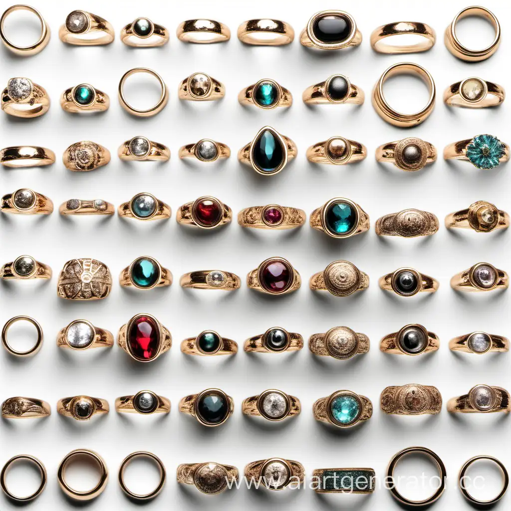 Variety-of-Rings-on-a-Clean-White-Background