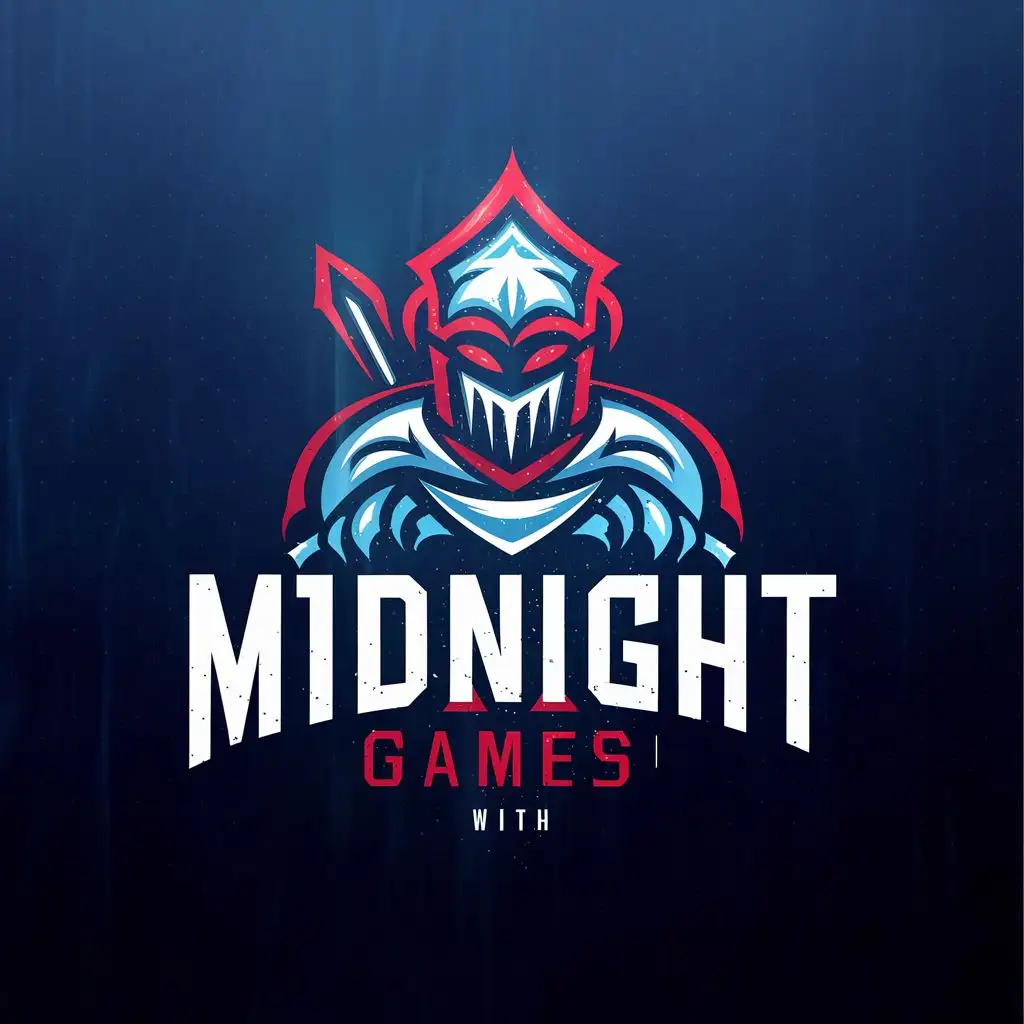 LOGO-Design-For-Midnight-Games-Bold-Knight-Emblem-with-Modern-Typography
