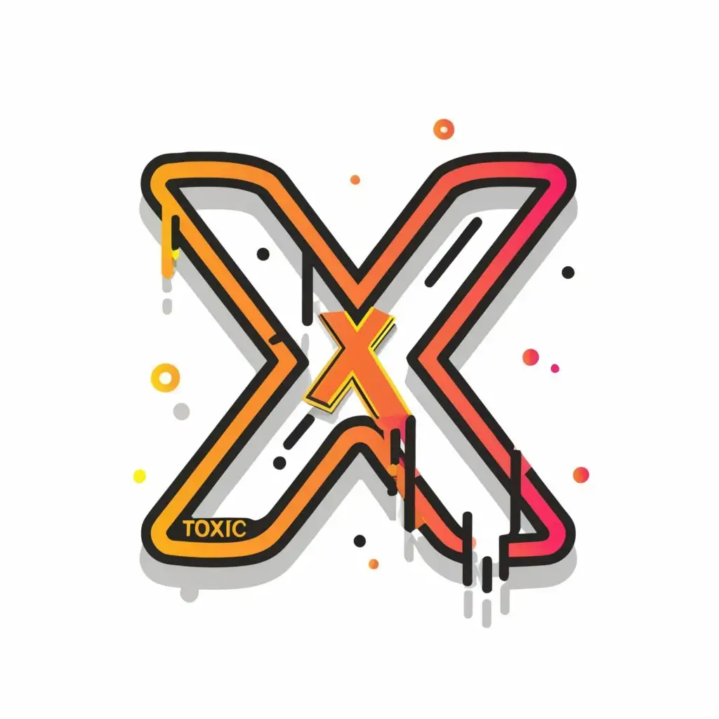 logo, """
X
""", with the text "Toxic X", typography, be used in Entertainment industry