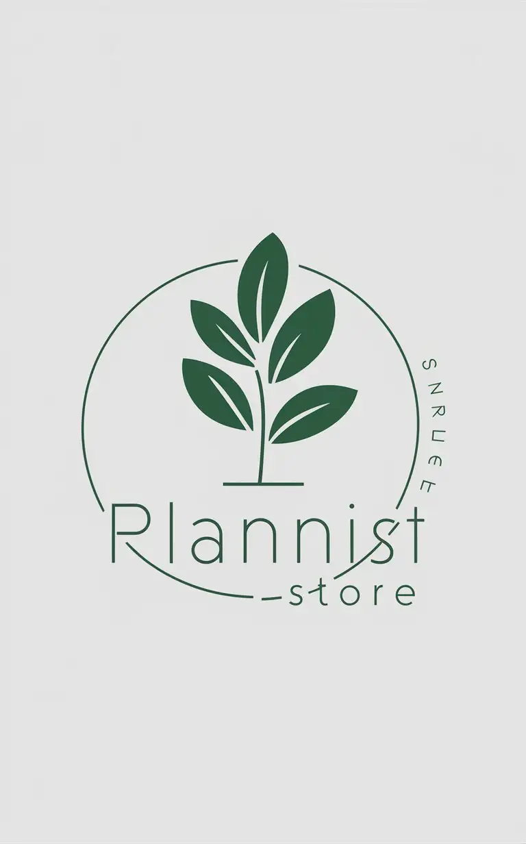 минималистичный логотип для интернет магазина по продаже растений