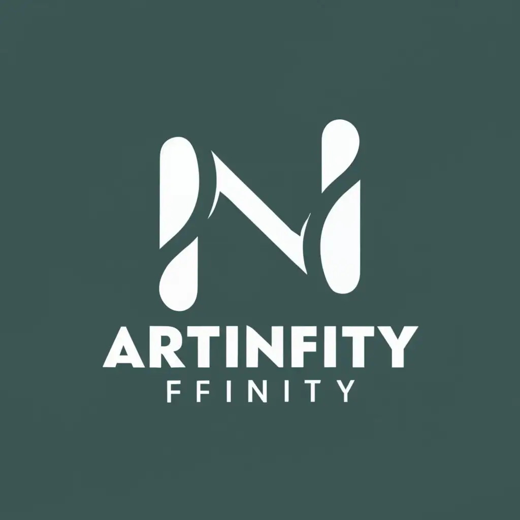 logo, IN, with the text "artinfinity", typography, be used in Entertainment industry